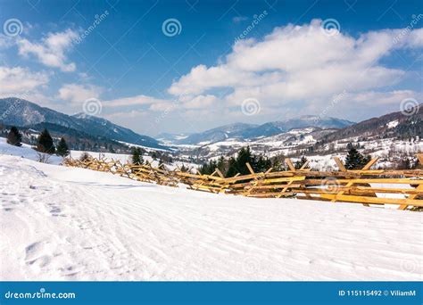 Snowy Winter Landscape Near Terchova Village, Slovakia. Stock Photo ...