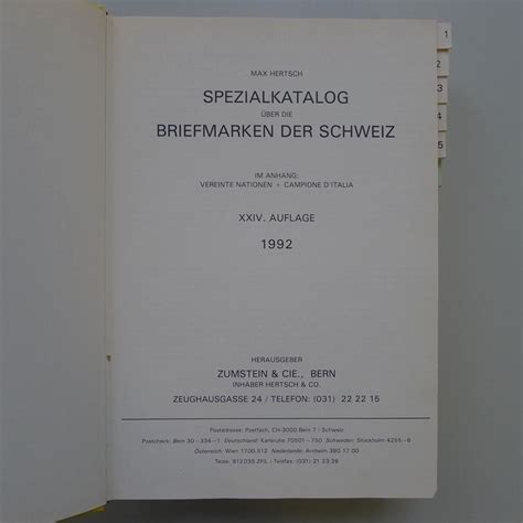 Zumstein Spezialkatalog 1992 Neuwertig Kaufen Auf Ricardo