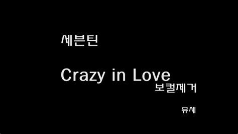 세븐틴 SEVENTEEN Crazy in Love 보컬제거 YouTube