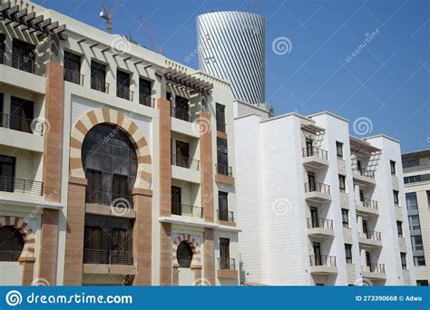 Apartments in Lusail stock photo. Image of home, yacht - 273390668