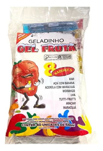 Kit 3pcts Geladinho 55ml Gelfruta Gelinho De Frutas 120un