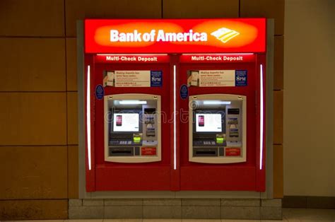 Bank Of America ATM Banking Machine Editorial Photo Image Of Deposit