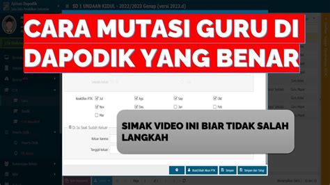 CARA MUTASI GURU DI DAPODIK YouTube