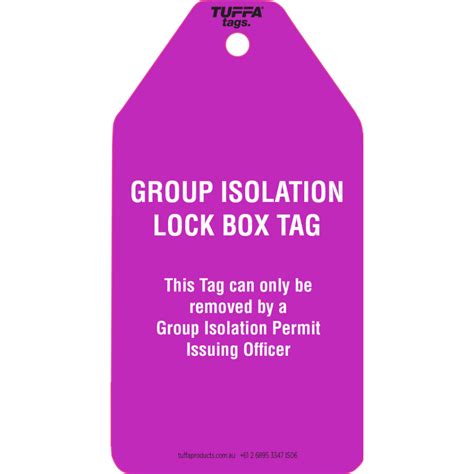 isolation commissioning tags tuffa products
