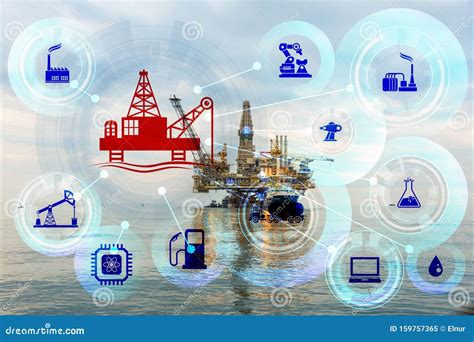 Concept Of Automation In Oil And Gas Industry Stock Image Image Of Artificial Internet 159757365