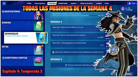 ⚔️fortnite CÓmo Completar Todas Las Misiones De La Semana 4 Capítulo 4 Temporada 3 Tierras