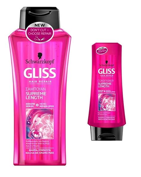 Amazon Schwarzkopf Gliss SUPREME LENGTH Shampoo 400ml