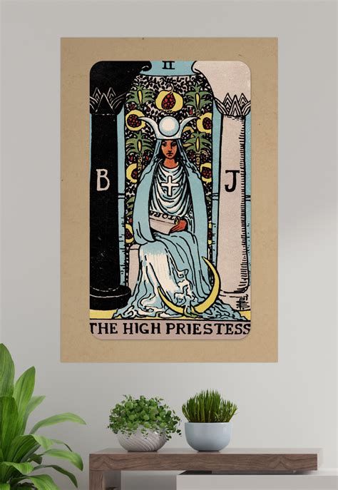 The High Priestess Tarot Card Poster Tme Art P