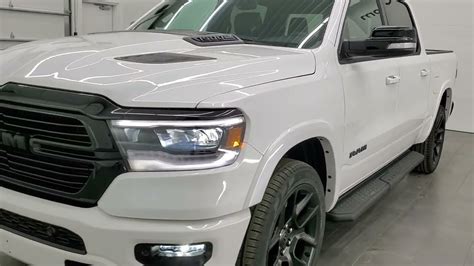 2022 Ram 1500 Laramie Lvl B Night Crew Short Ivory White Walkaround