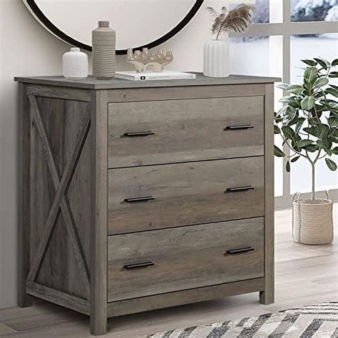 TJUNBOLIFE 6 Drawer Dresser Farmhouse Dressers For Bedroom Wooden