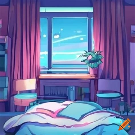 Anime Style Bedroom Background For Visual Novel On Craiyon