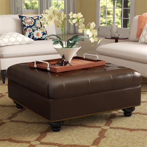 Large Round Leather Ottoman Coffee Table Bmp Best