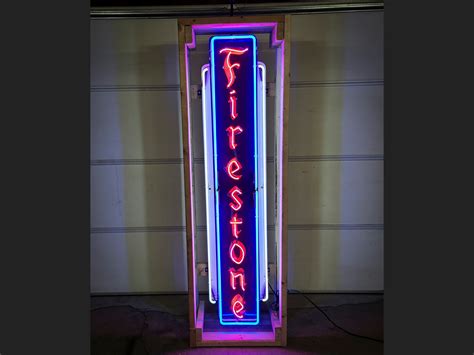 Firestone Neon Tin Sign Auburn Fall Rm Sotheby S