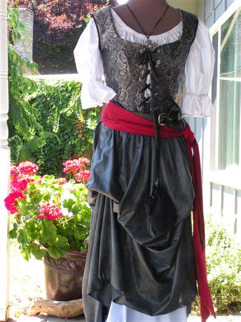 Pirate Or Renaissance Layering Skirt Distressed Grey Moleskin Small 80 00 Via Etsy