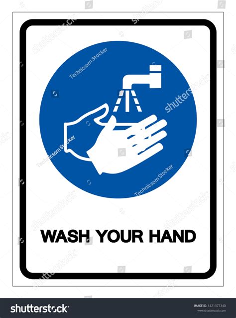 Wash Your Hand Symbol Signvector Illustration Stock Vector Royalty