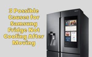 Possible Causes For Samsung Fridge Not Cooling After Moving Diy