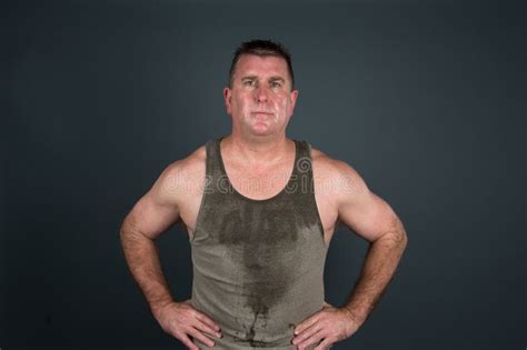 Sweaty Muscular Man After Workout Stock Image Image 13032741