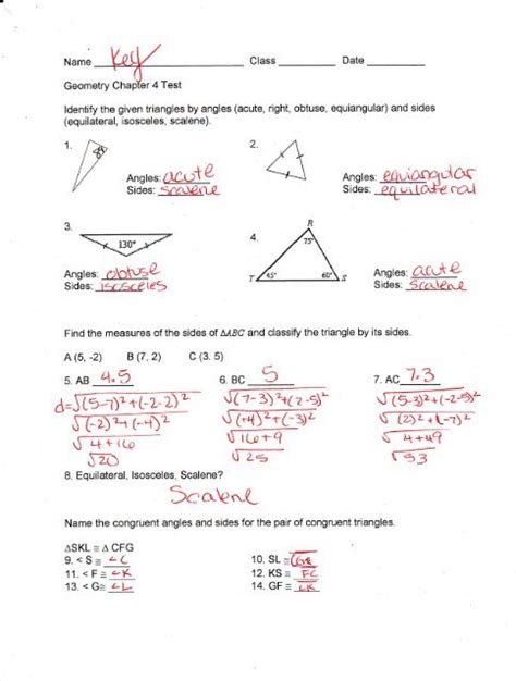 Chapter Test Form B Geometry Answers Paulenemaison