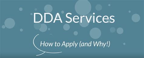 DDA Services: How to Apply (and Why!) | Informing Families