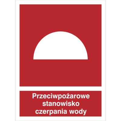 Znak Przeciwpożarowe Stanowisko Czerpania Wody sklep system pl