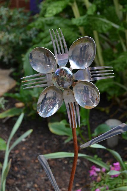 Reusing Old Kitchen Utensils Garden Art Metal Garden Art Garden