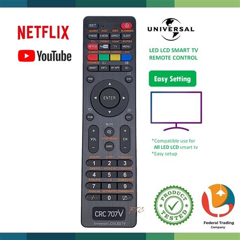 Universal Youtube Netflix Flat Panel Smart Led Lcd Tv Remote Control