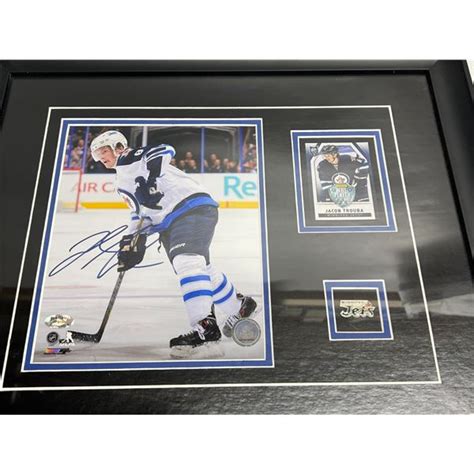 Signed Jacob Trouba Joe Daley Authentics Winnipeg Jets Picture Card Etc