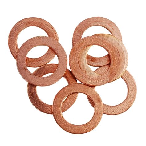 Amazon HIFROM 30pcs M10 Copper Washers Flat Ring Sump Plug Oil