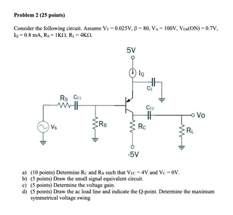 Solved Problem 2 25 Points Consider The Following Circuit