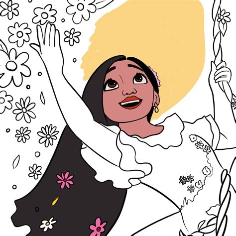 Coloring Pages Encanto Isabela Best Free Coloring Pages Printable