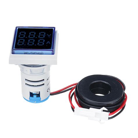 Ad16 22fva 22mm Square Led Digital Dual Display Voltmeter Ammeter