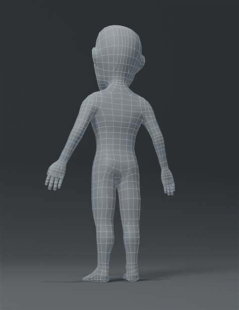 Male Body Cartoon Base Mesh D Model D Model Unknown Blend Dae