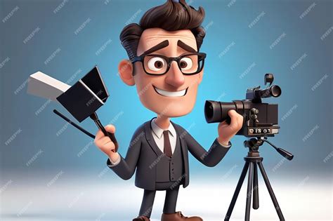 Premium Photo | Film Director Cartoon Character Illustration