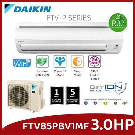 Wifi Daikin 3hp Non Inverter Ftv85pbv1mf And Rc85bv1m R32 Air Conditioner