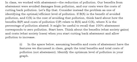 Solved In class, we worked with abatement-the reduction of | Chegg.com