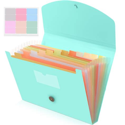 Expanding File Folder 13 Pockets File Organizer With Labels A4 Letter Size Receipt Document