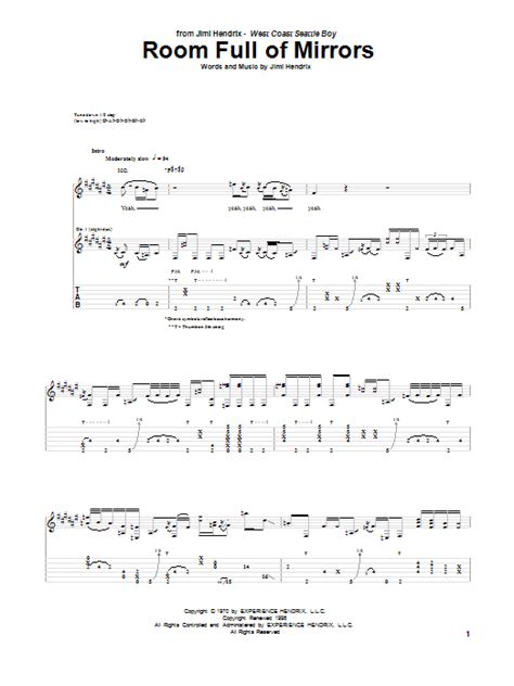 Room Full Of Mirrors By Jimi Hendrix Guitar Tab Guitar Instructor