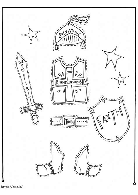 Armadura De Dios Para Colorear
