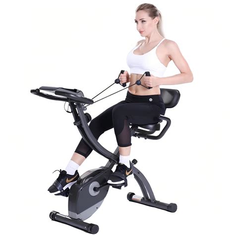MaxKare Portable 3-in-1 Recumbent Exercise Bike with Arm Resistance