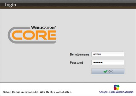 Anmelden In Weblication Cms Weblication Cms Onlinedokumentation