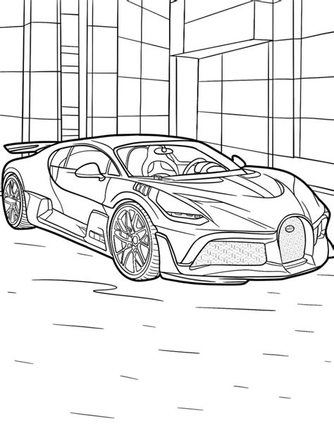 Printable Bugatti Coloring Pages Pdf From Chiron To Veyron