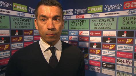 Aangeslagen Van Bronckhorst Je Moet Het Wel Waarmaken