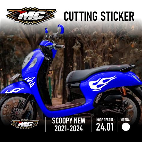 Mc Sticker Cutting Stiker Striping Honda Scoopy New