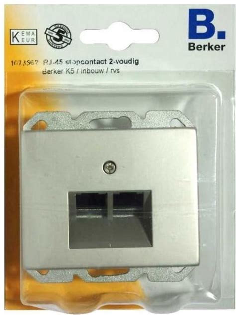 BERKER RJ 45 Stopcontact 2 Voudig Inbouw RVS Bol