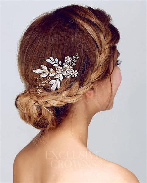 Kira Blush Floral Headpiece Comb Gold Bride Hair Pins Wedding Hair