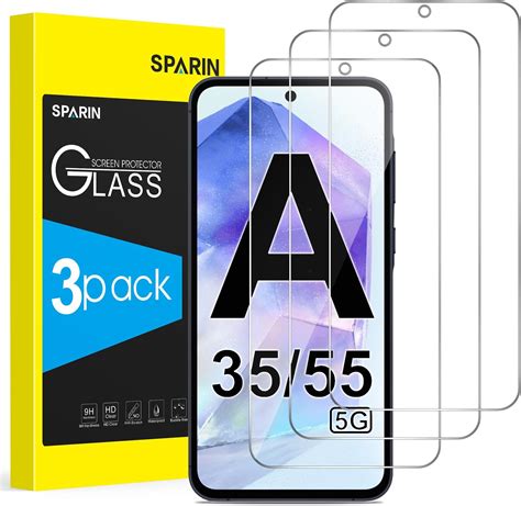 Niphabe 3 Stück Panzer Schutz Glas für Samsung Galaxy A55 5G