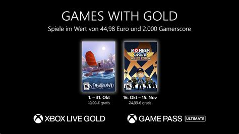 Xbox Games with Gold Das sind Spiele für den Oktober 2022