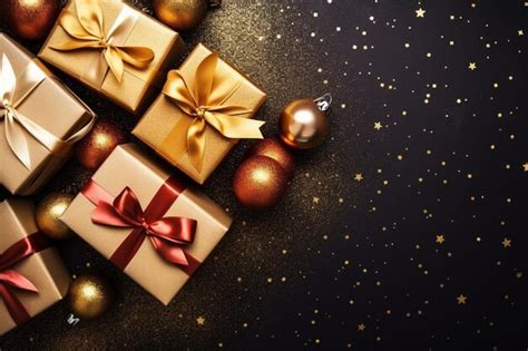 Premium AI Image | Christmas background with gifts