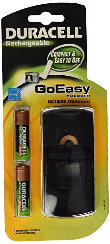 Duracell Goeasy Charger Rechargeable With 2 Aa Batteries Nimh Led Indicator