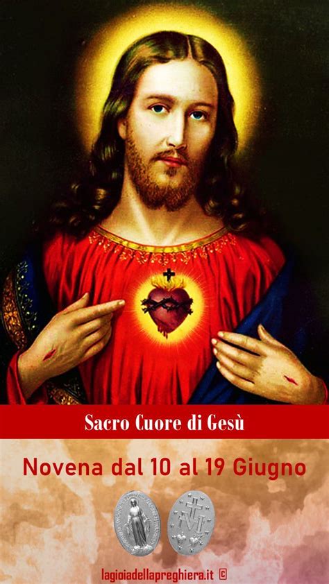 Novena al Sacro Cuore di Gesù concluderla il giorno precedente alla